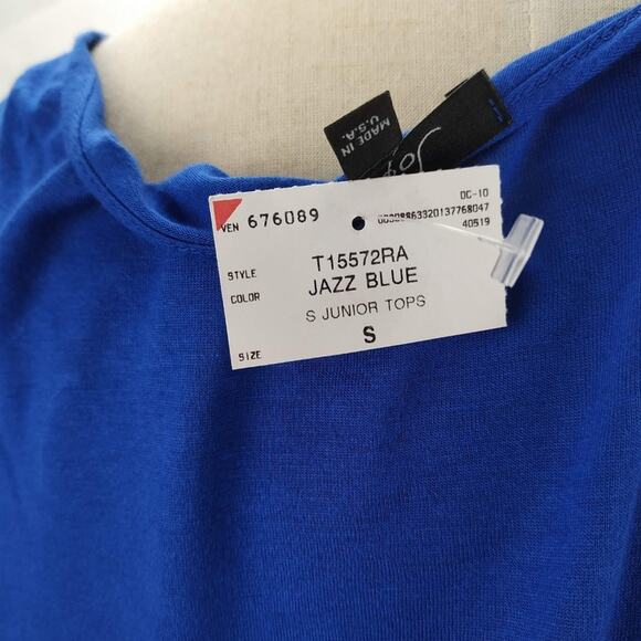 Soprano Blue V-Neck Blouse Top - Picture 5 of 6